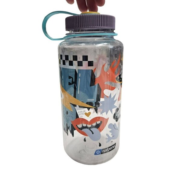 Black Rock Coffee Bar Nalgene 32oz Water Bottle UFO Rainbow Design‎ BPA-Free - Picture 3 of 16